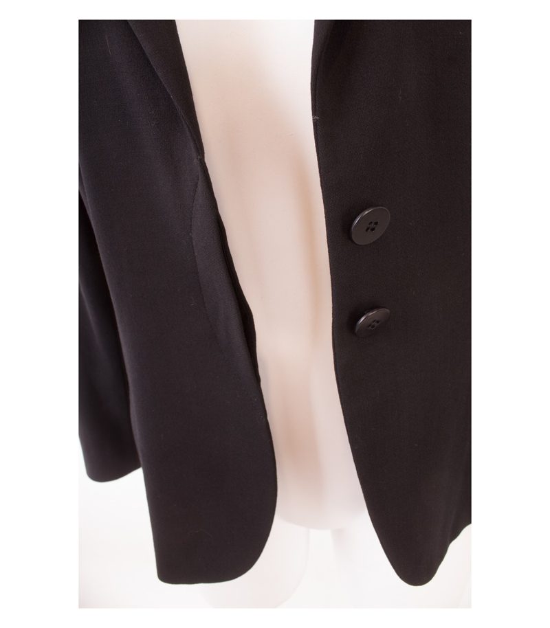 MANI Damen Blazer Gr. IT 50/16 DE 46 Reine Schwarz Wolle – Foto 5