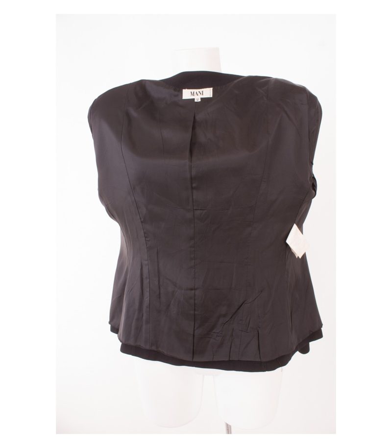 MANI Damen Blazer Gr. IT 50/16 DE 46 Reine Schwarz Wolle – Foto 6
