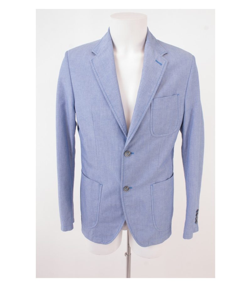 BOGNER Herren Sakko Gr. 46 Blau Baumwolle Neu – Foto 1