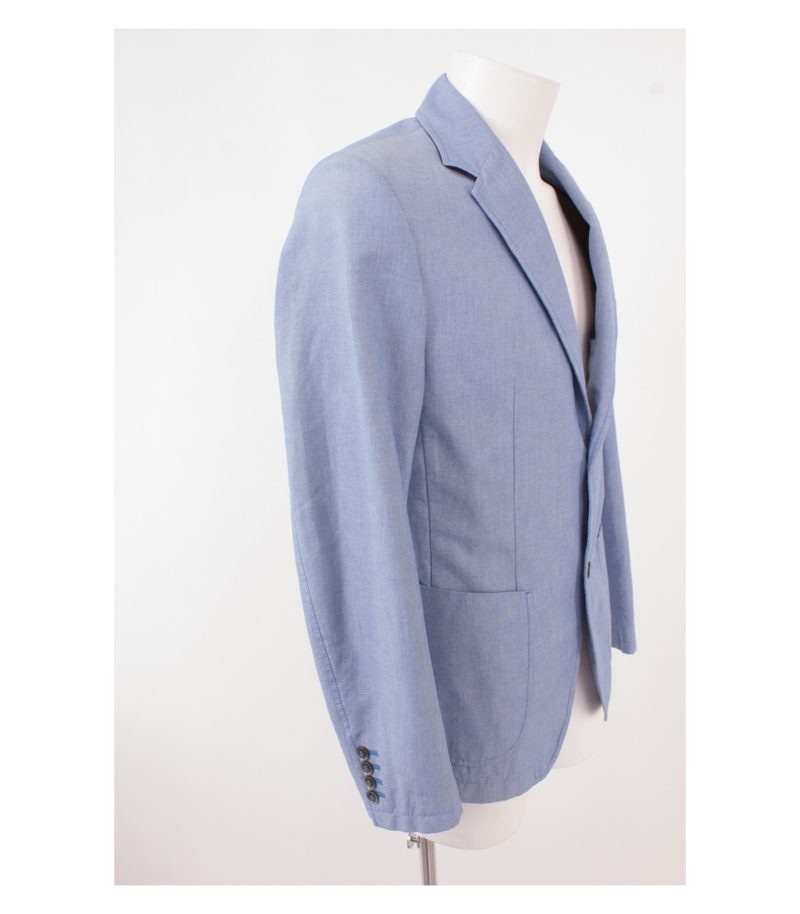 BOGNER Herren Sakko Gr. 46 Blau Baumwolle Neu – Foto 2