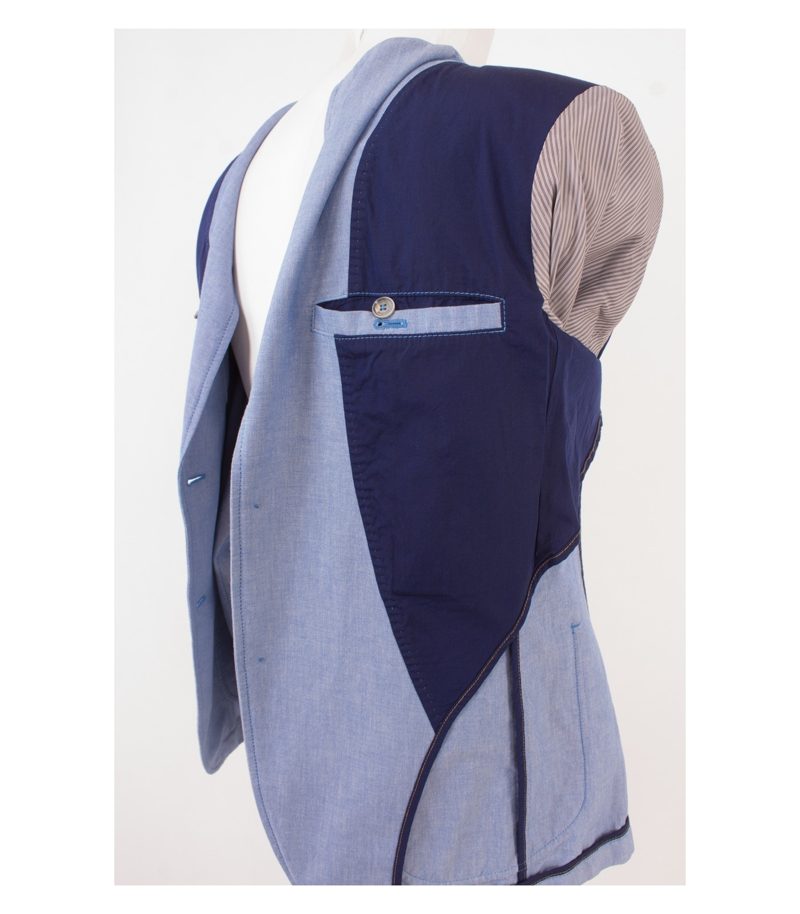 BOGNER Herren Sakko Gr. 46 Blau Baumwolle Neu – Foto 9