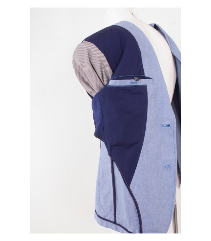 BOGNER Herren Sakko Gr. 46 Blau Baumwolle Neu – Foto 10
