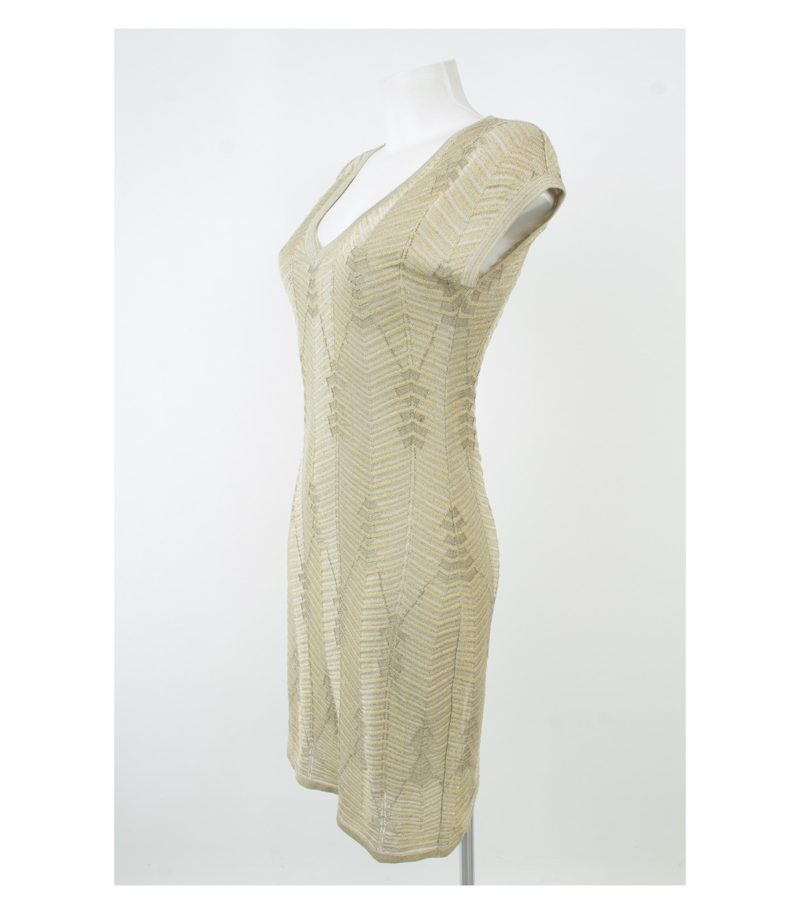 MISSONI Damen Kleid Glänzend Gr. IT 44 DE 38 Mehrfarbig – Foto 3