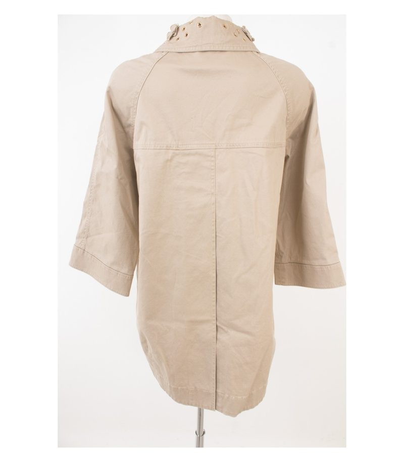 ATOS LOMBARDINI Damen Mantel Jeansmantel 7/8-Ärmel Gr. IT 44 DE 38 Beige – Foto 4