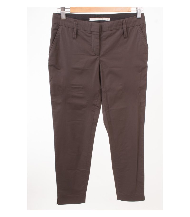 SCHUMACHER Damen Hose Caprihose Gr. 1=DE 34 Braun – Foto 1
