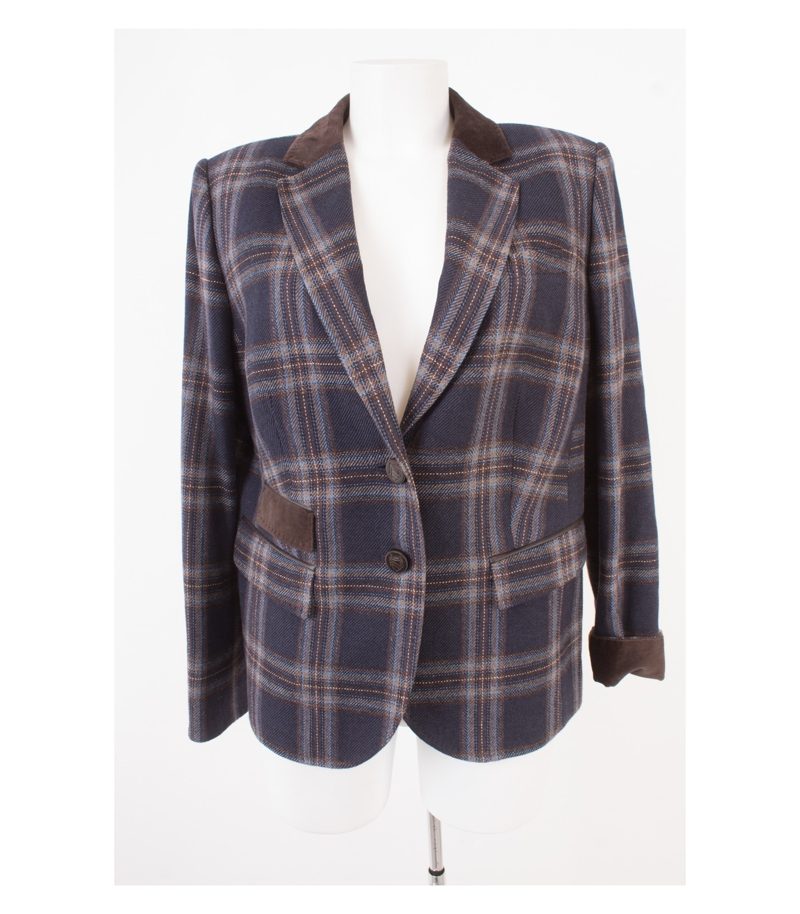 Peter Hahn Damen Blazer Gr. DE 44 Mehrfarbig Wolle – Foto 1