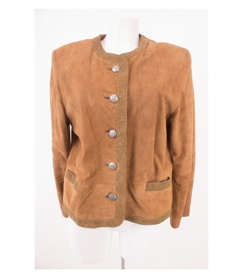 Solo by Beate Ziesel Trachtenjacke Damen Lederjacke Gr. DE 40 Leder – Foto 1