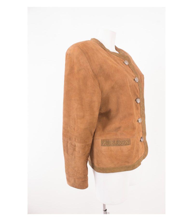 Solo by Beate Ziesel Trachtenjacke Damen Lederjacke Gr. DE 40 Leder – Foto 2
