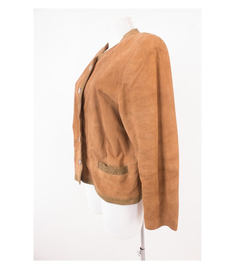 Solo by Beate Ziesel Trachtenjacke Damen Lederjacke Gr. DE 40 Leder – Foto 3