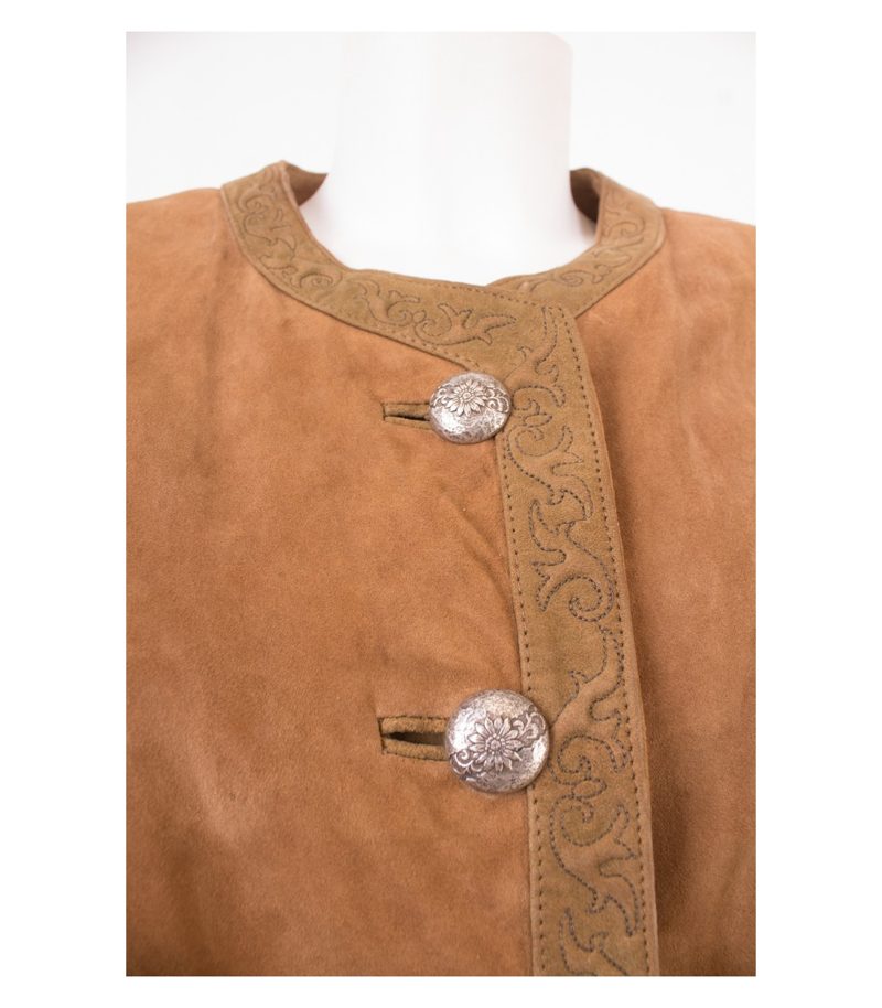 Solo by Beate Ziesel Trachtenjacke Damen Lederjacke Gr. DE 40 Leder – Foto 5