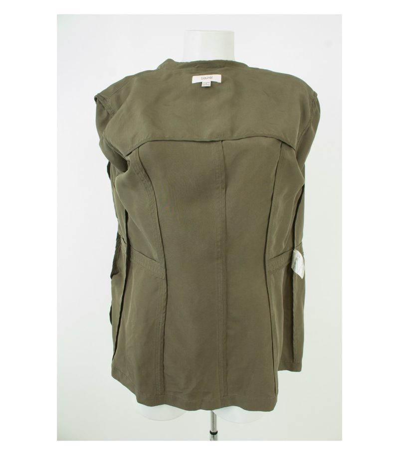 LAUREL Damen Sommerjacke Blazer Khakigrün Gr. DE 38 Reine Seide – Foto 6