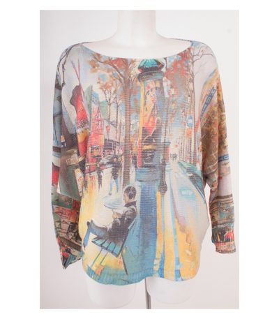 Heart Kiss Damen Pullover 3/4-Ärmel Gr. S/M Mehrfarbig