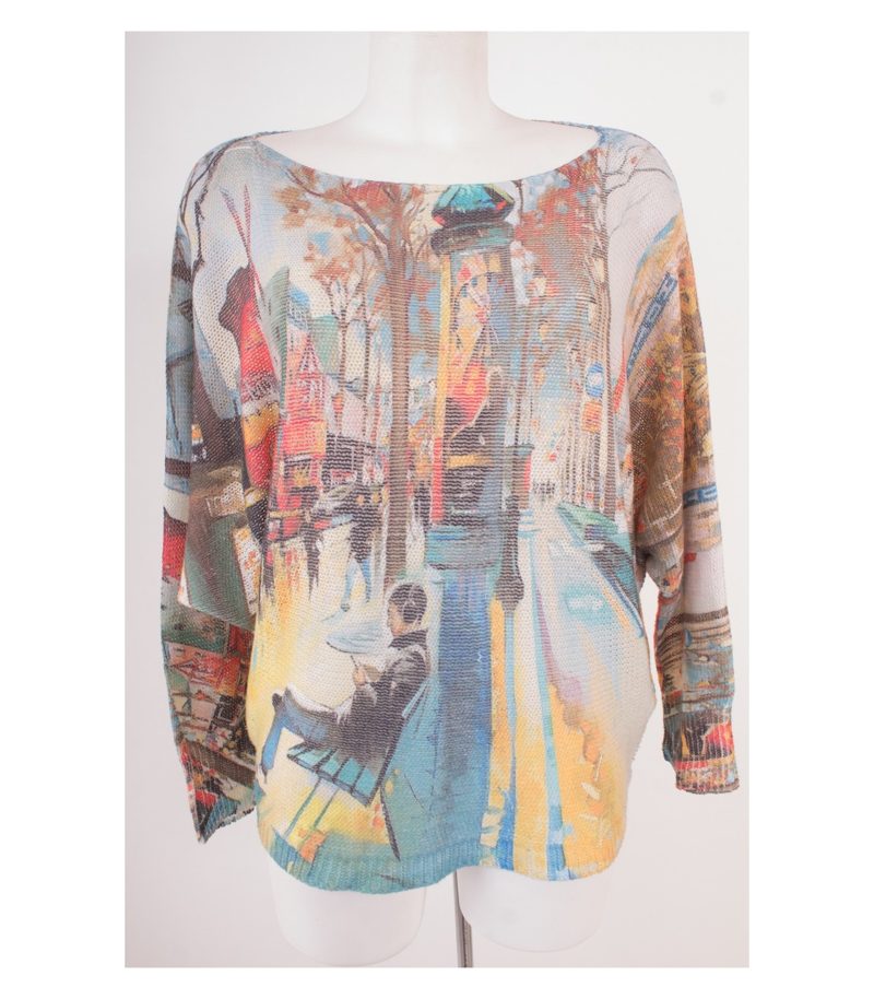 Heart Kiss Damen Pullover 3/4-Ärmel Gr. S/M Mehrfarbig – Foto 1