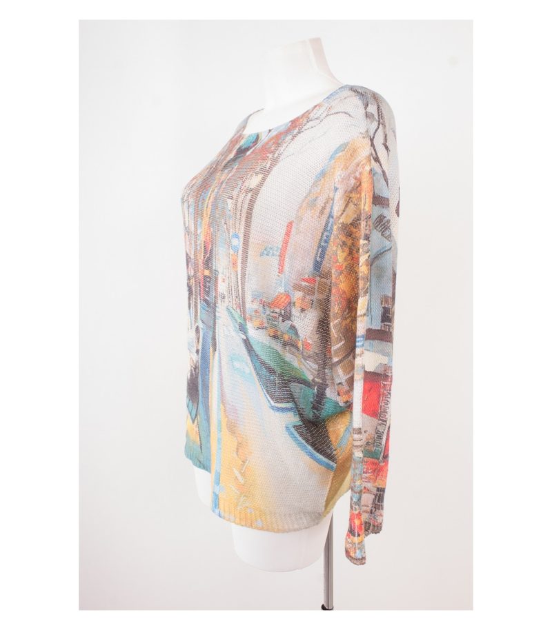 Heart Kiss Damen Pullover 3/4-Ärmel Gr. S/M Mehrfarbig – Foto 3