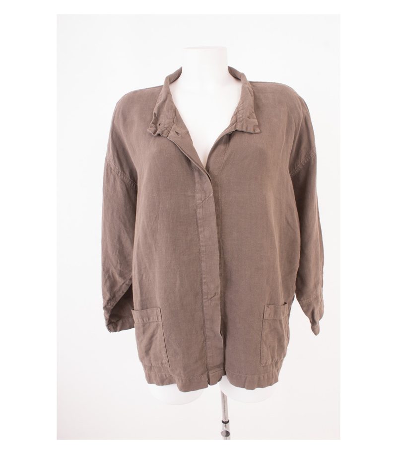 ELEMENTE CLEMENTE Damen Sommer-Blazer Gr. 3 (DE 42) Beigegrau Leinen – Foto 5