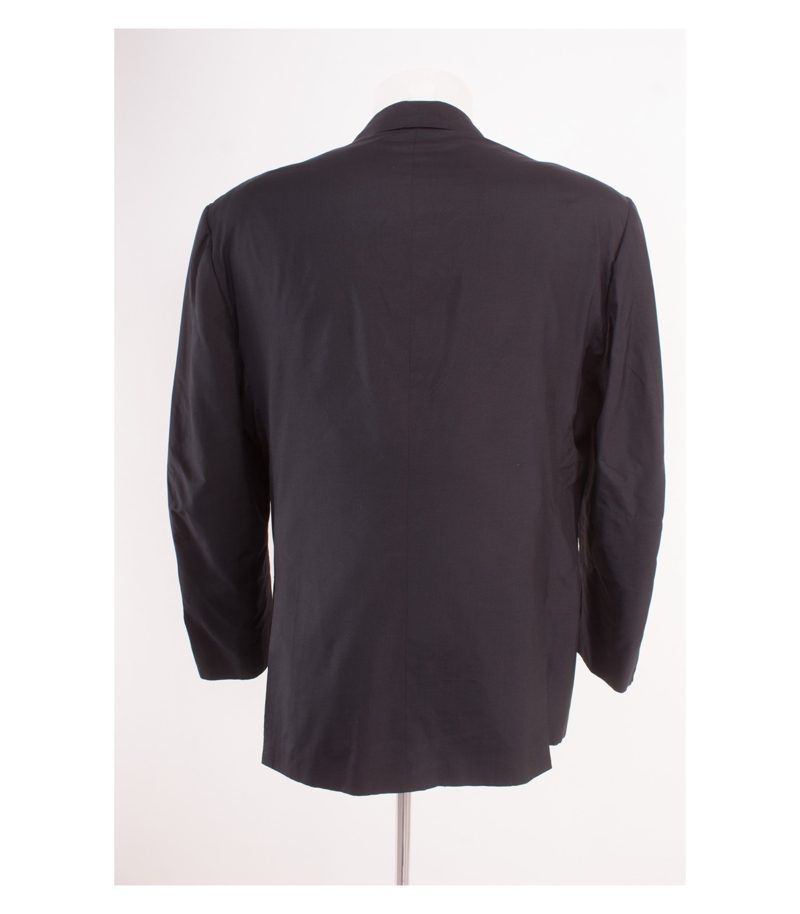 KITON Herren Sakko Doppelreihig Blauschwarz Gr. 52 Reine Seide – Foto 4
