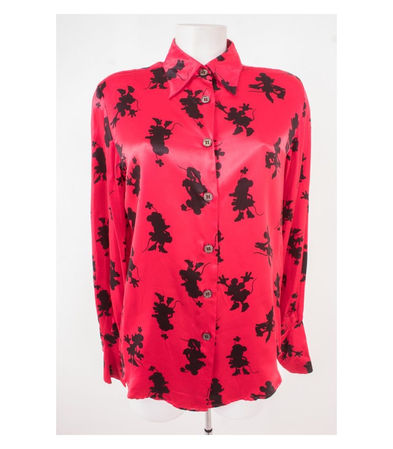 ICEBERG Damen Bluse Gr. DE 42 Rot Schwarz Viskose – Foto 1