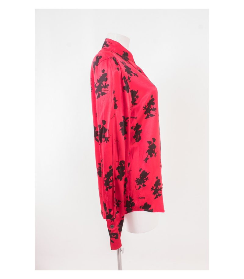 ICEBERG Damen Bluse Gr. DE 42 Rot Schwarz Viskose – Foto 2