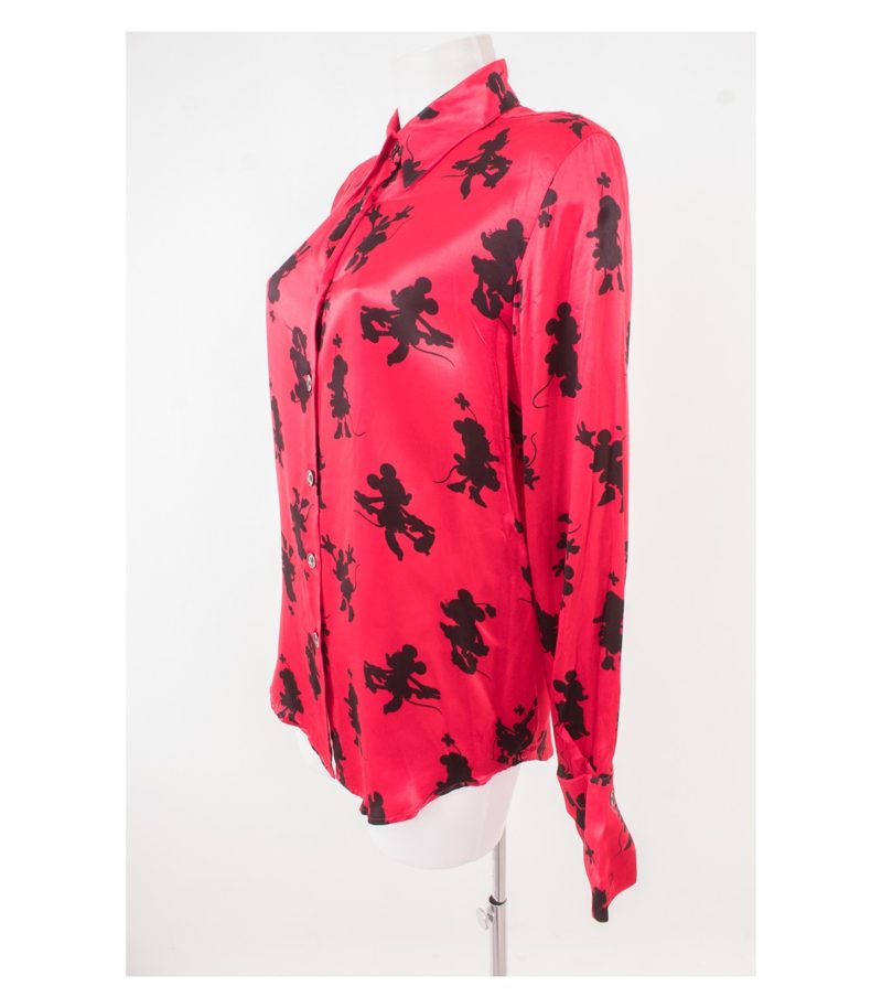 ICEBERG Damen Bluse Gr. DE 42 Rot Schwarz Viskose – Foto 3