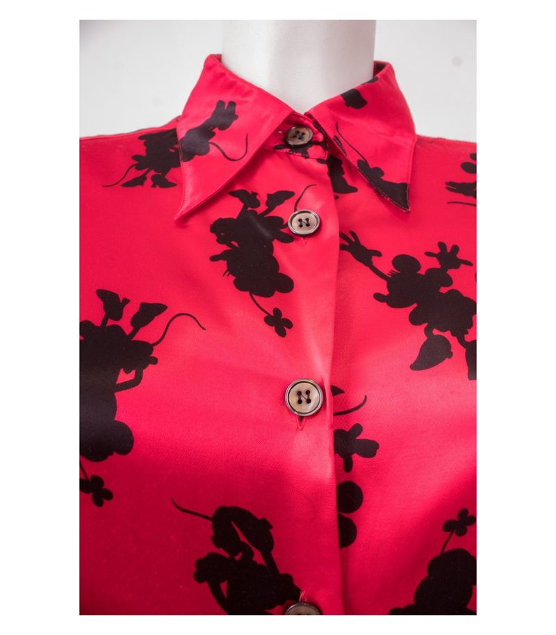 ICEBERG Damen Bluse Gr. DE 42 Rot Schwarz Viskose – Foto 5
