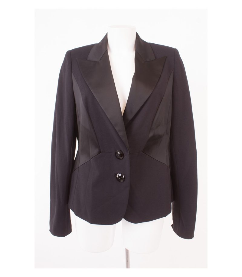 MARINA RINALDI Damen Smoking - Blazer Gr. DE 21 Schwarz – Foto 1
