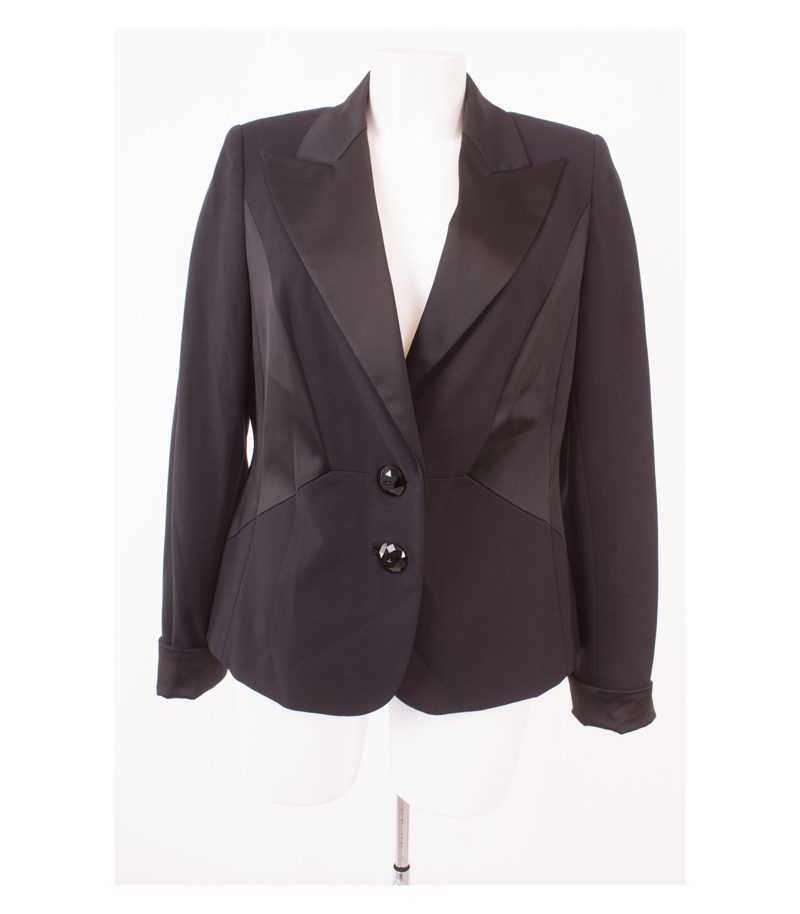 MARINA RINALDI Damen Smoking - Blazer Gr. DE 21 Schwarz – Foto 2