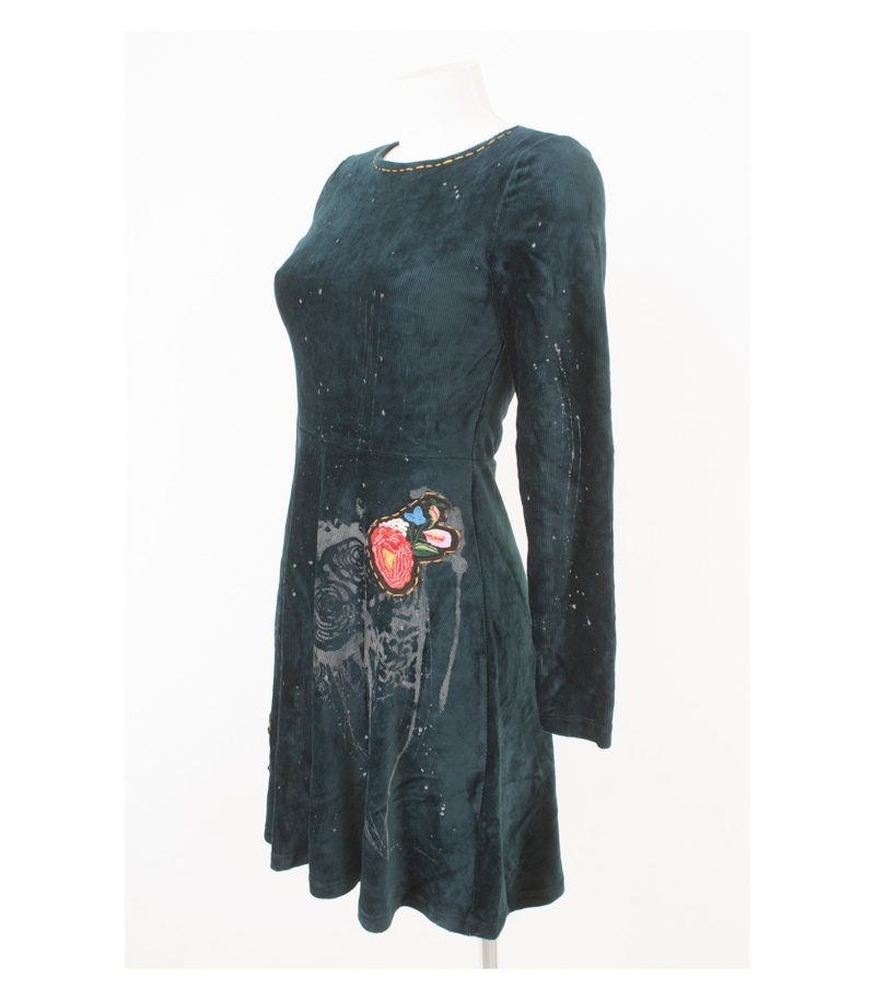 Angels Never Die Damen Kleid Kordkleid Gr. 1 (S) Mehrfarbig Neu – Foto 3