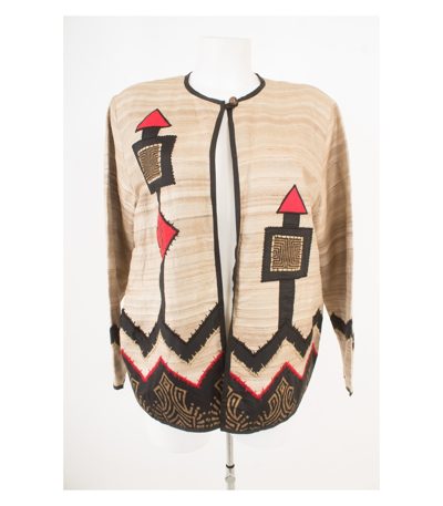 Damen Blazer Gr. XL Mehrfarbig Seide