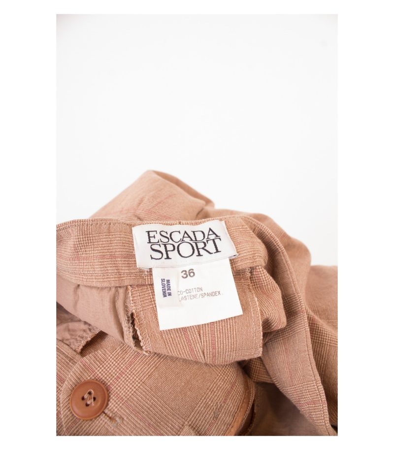 ESCADA SPORT Damen Shorts - Gr. DE 36 Beige Rot Baumwolle – Foto 4