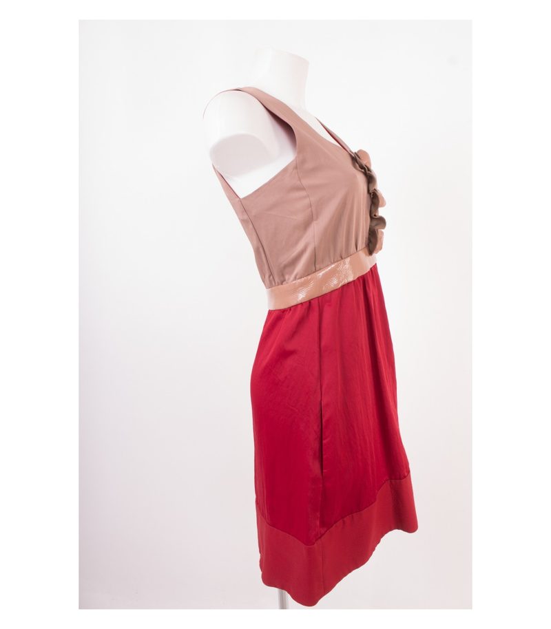 SCHUMACHER Damen Kleid - Gr. 3 (DE 38) Rot Beige – Foto 2