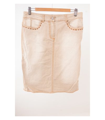 RENA LANGE Damen Rock Jeansrock Gr. DE 40 Beige