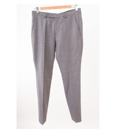 HUGO BOSS Herren Hose Anzughose Extra Slim Fit Reine Gr. 44 Grau Wolle Neu