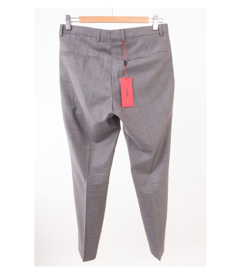 HUGO BOSS Herren Hose Anzughose Extra Slim Fit Reine Gr. 44 Grau Wolle Neu – Foto 2
