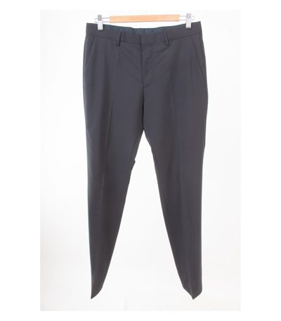 HUGO BOSS Herren Hose Anzughose Gr. 90 Blau Wolle Neu