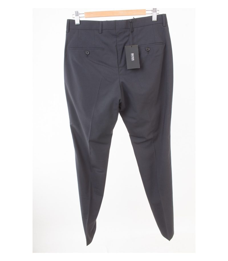HUGO BOSS Herren Hose Anzughose Gr. 90 Blau Wolle Neu – Foto 2