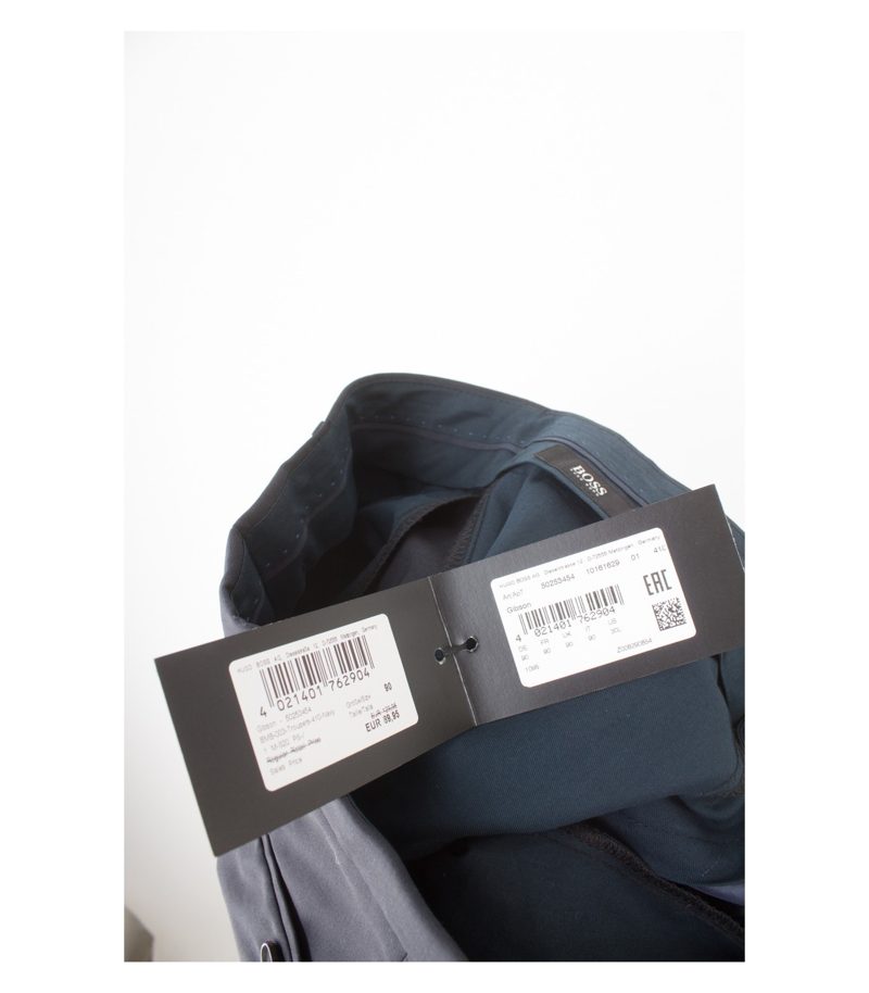 HUGO BOSS Herren Hose Anzughose Gr. 90 Blau Wolle Neu – Foto 3