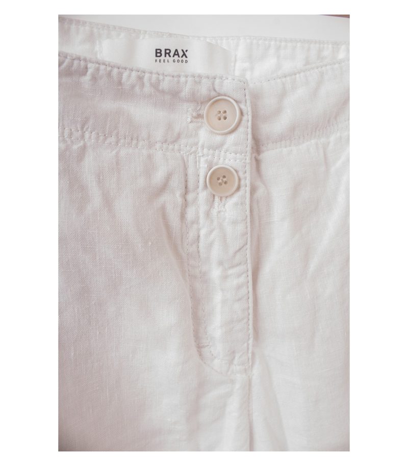 BRAX Damen Hose Leinenhose Gr. DE 38 Weiß Leinen – Foto 3