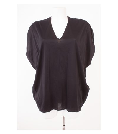 COS Damen T-Shirt Gr. S Schwarz Baumwolle