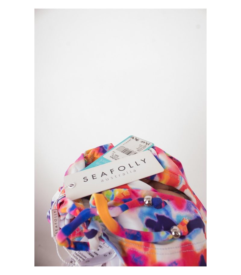 SEAFOLLY Damen Badeanzug Oberteil Top DD/E CUP Gr. 10 DE 36 Mehrfarbig NEU – Foto 6