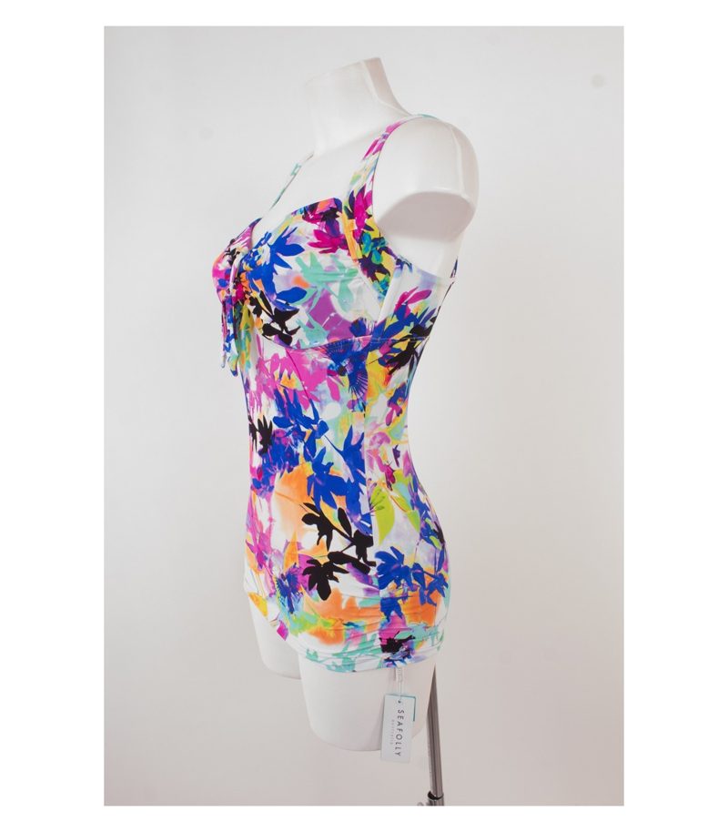 SEAFOLLY Damen Badeanzug Oberteil Top DD CUP Gr. 10 DE 36 Mehrfarbig NEU – Foto 3