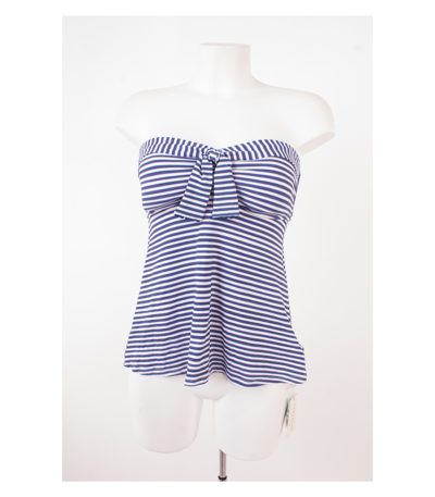 SEAFOLLY Damen Badeanzug Oberteil Top Gr. 12 DE 38 Blau Weiß NEU