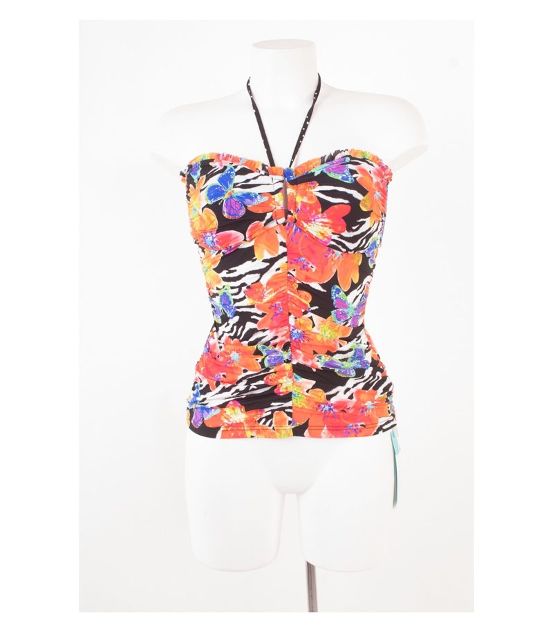 SEAFOLLY Damen Badeanzug Oberteil Top D CUP Gr. 10 DE 36 Mehrfarbig NEU – Foto 1
