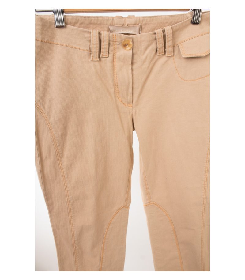 SCHUMACHER Damen Hosenanzug Blazer 7/8 - Hose Gr. 1 (S) Beige Baumwolle – Foto 4