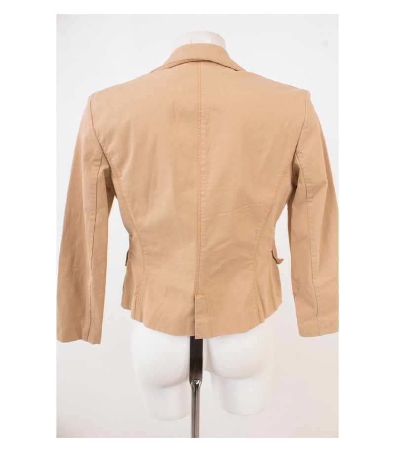 SCHUMACHER Damen Hosenanzug Blazer 7/8 - Hose Gr. 1 (S) Beige Baumwolle – Foto 8