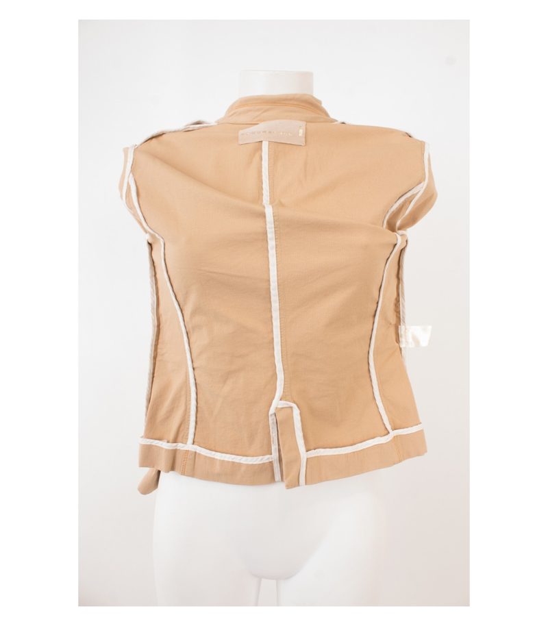 SCHUMACHER Damen Hosenanzug Blazer 7/8 - Hose Gr. 1 (S) Beige Baumwolle – Foto 10