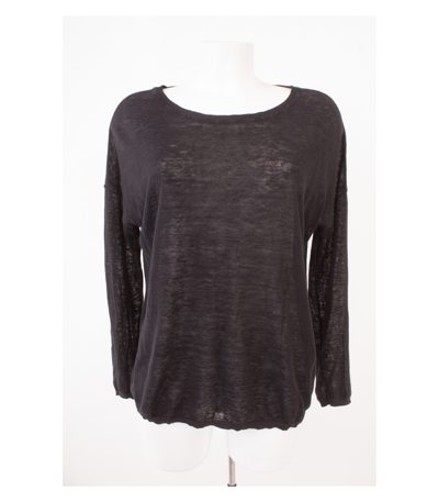 SET Damen Pullover Anthrazitgrau Gr. DE 38 Leinen
