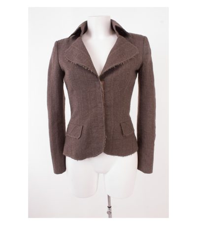 LAZZARI & Co Damen Blazer Reine Gr. IT 42 DE 36 Beigegrau Wolle