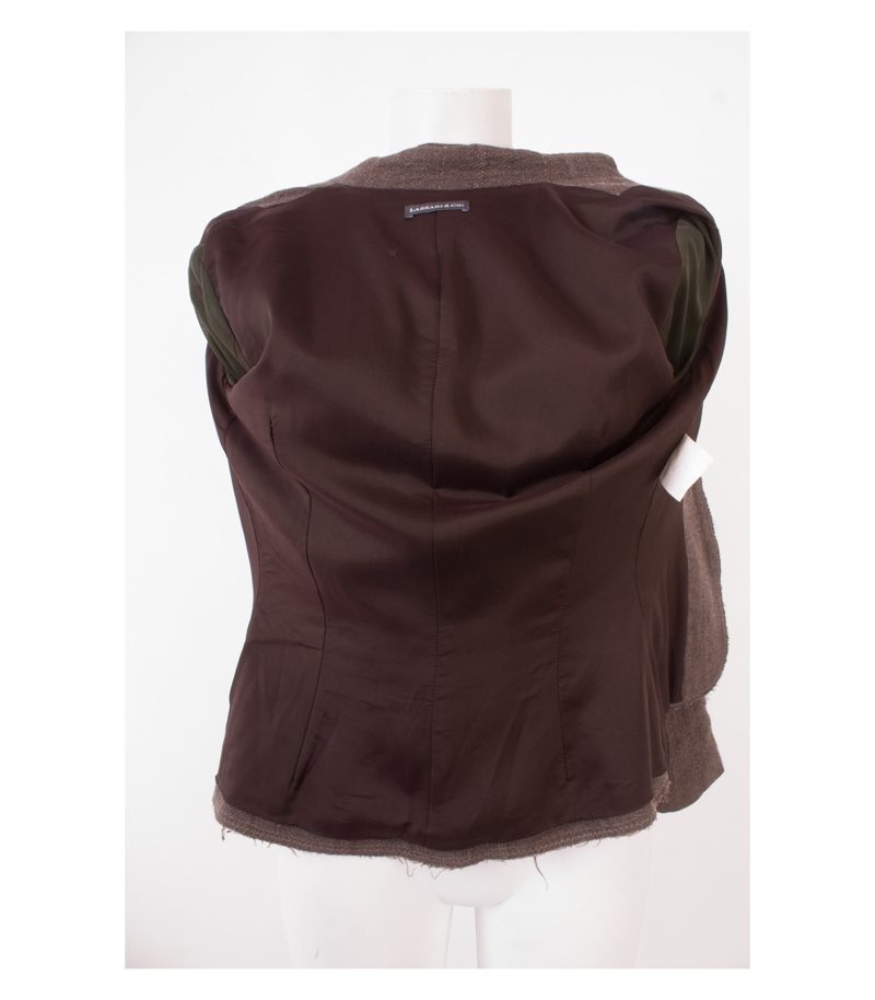 LAZZARI & Co Damen Blazer Reine Gr. IT 42 DE 36 Beigegrau Wolle – Foto 6