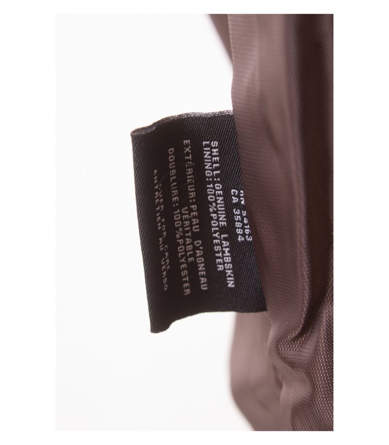 COLE HAAN Herren Lederjacke Lammnappa Gr. M Braun Leder – Foto 7