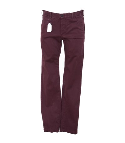 UNIQLO Herren Hose Chino Weinrot Gr. W32 L34 Baumwolle